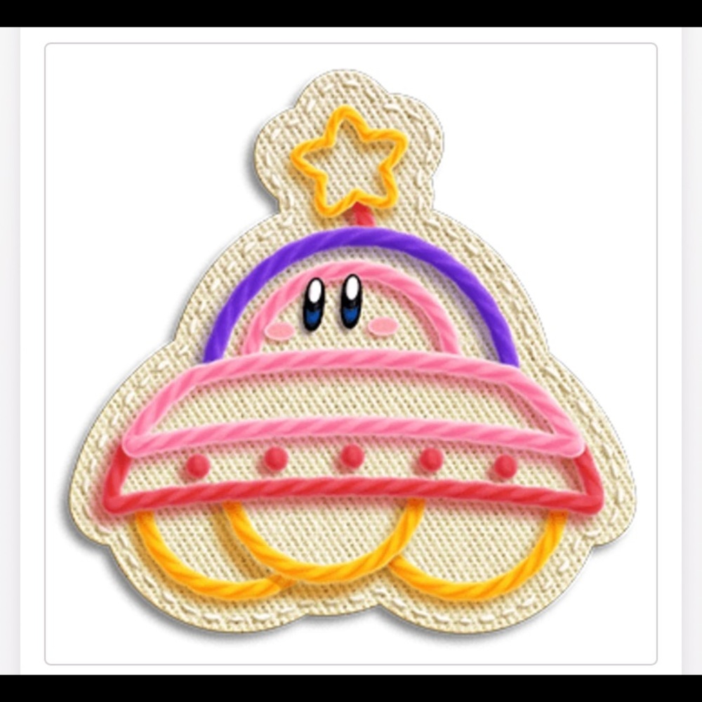 Set of 2 Kirby Epic Yarn Patch